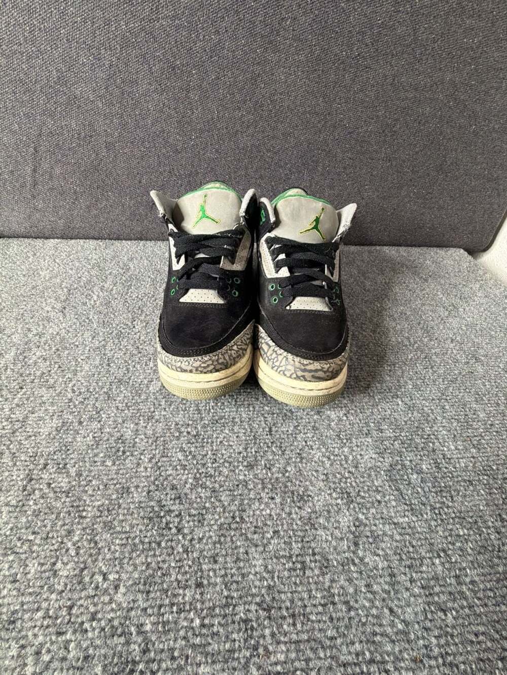 Jordan 3 Retro Pine Green GS 398614-030 Black/Green Size 7Y